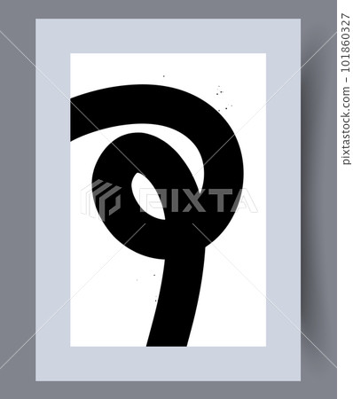 Abstract loop creative line wall art print 101860327