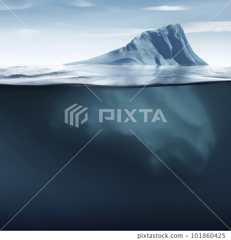 visible and invisible surface of the iceberg 101860425