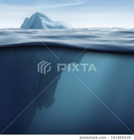 visible and invisible surface of the iceberg 101860426