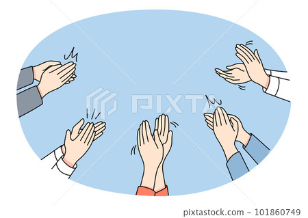 Diverse people clap hands show appreciation 101860749