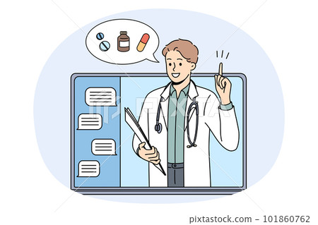 Online drugstore and pharmacy concept. Online drugstore and pharmacy concept. 101860762