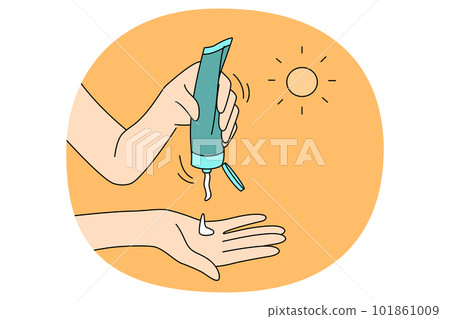 Protection from sun during summer concept Protection from sun during summer concept 101861009