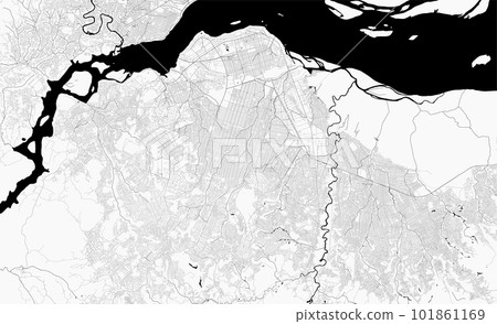 Map of Kinshasa city, Democratic Republic of Congo. Urban black and white poster. Road map with metropolitan city area view. Map of Kinshasa city, Democratic Republic of Congo. Urban black and white poster. Road map with metropolitan city area view. 101861169