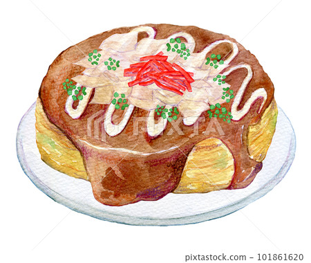 禦好燒水彩插畫手繪插畫 101861620