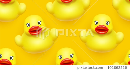 yellow ducklings on yellow pattern vector eps10 101862216