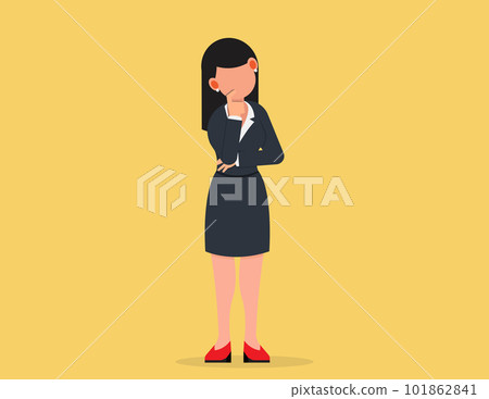 Uncertainty problem. Confused businesswoman in doubt thinking. Uncertainty problem. Confused businesswoman in doubt thinking. 101862841