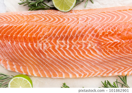 Raw salmon or trout sea fish 101862901