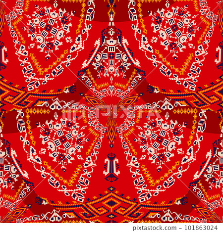Romanian embroidery seamless pattern 1 Romanian embroidery seamless pattern 1 101863024
