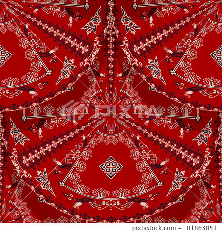Romanian embroidery seamless pattern 23 Romanian embroidery seamless pattern 23 101863051