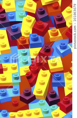 colorful lego pieces for kids - Stock Illustration [101863079] - PIXTA