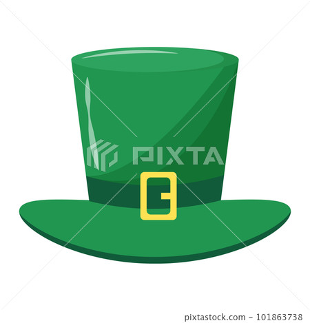 St patrick's green hat isolated on white. Patricks Day holiday. 101863738