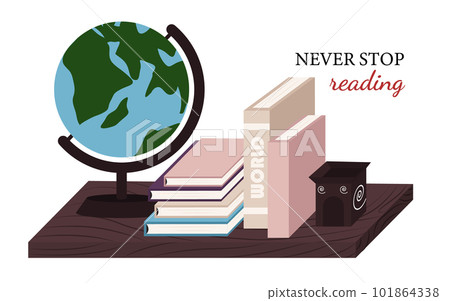 Reading emblems. Bookstore, library icon. Science literature, dictionary. Study books pile. Studies symbol. Reading emblems. Bookstore, library icon. Science literature, dictionary. Study books pile. Studies symbol. 101864338