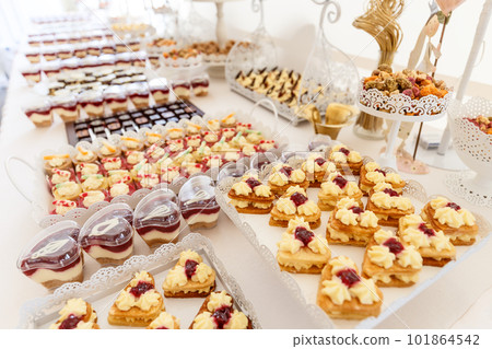 Wedding dessert table Wedding dessert table 101864542