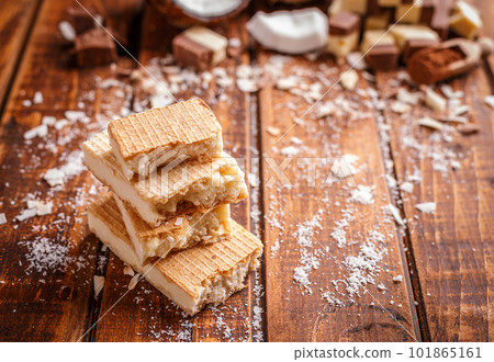 Wafers with chocolate Wafers with chocolate 101865161