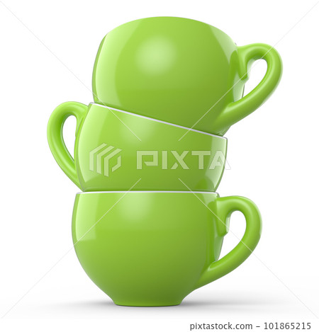 Set of ceramic coffee cup for cappuccino, americano, espresso, mocha, latte 101865215