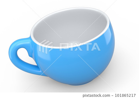 Ceramic coffee cup for cappuccino, americano, espresso, mocha, latte on white 101865217