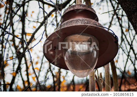 Old lantern in autumn park Old lantern in autumn park 101865615
