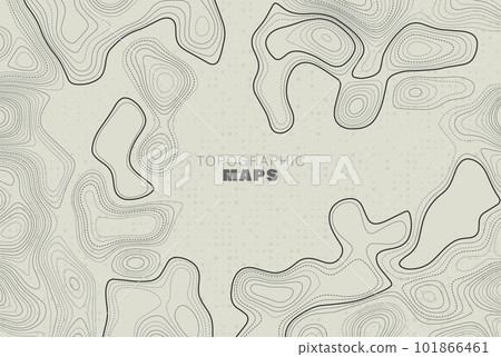 Contour topographic map abstract vector background. Linear topographic map, vector. Contour topographic map abstract vector background. Linear topographic map, vector. 101866461