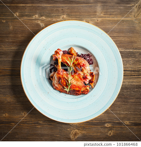 Roasted duck legs 101866468