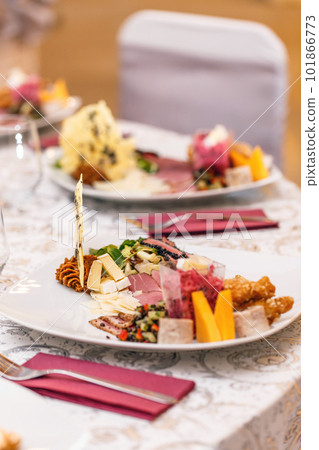 Appetizer served on a plate Appetizer served on a plate 101866773