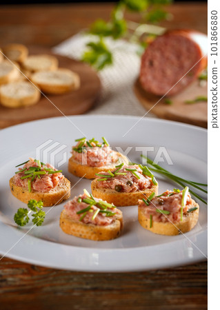 Savory smoked teewurst 101866880