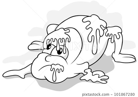 Drawing of a Garbage Monster Drawing of a Garbage Monster 101867280