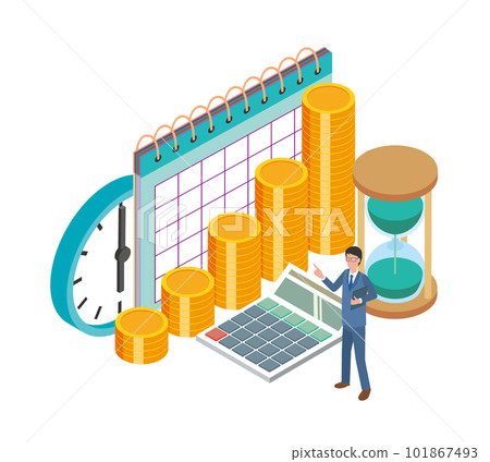 Image illustration of long-term investment 101867493