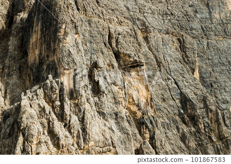 Towering rocky cliffs in the high mountains of the majestic Alps Towering rocky cliffs in the high mountains of the majestic Alps 101867583