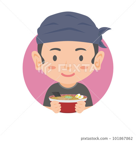 拉麵店店員圖標 101867862