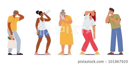 Characters Suffer From Heat That Can Cause Dehydration, Exhaustion, And Heatstroke, Resulting In Fatigue, Dizziness 101867920
