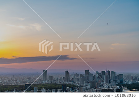 [Tokyo] Shinjuku subcenter at dusk 101868016