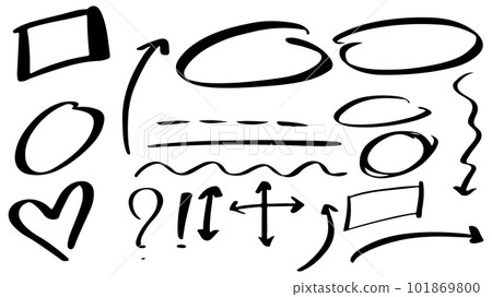 hand drawn arrow set on transparent background. vector hand drawn arrow set on transparent background. vector 101869800