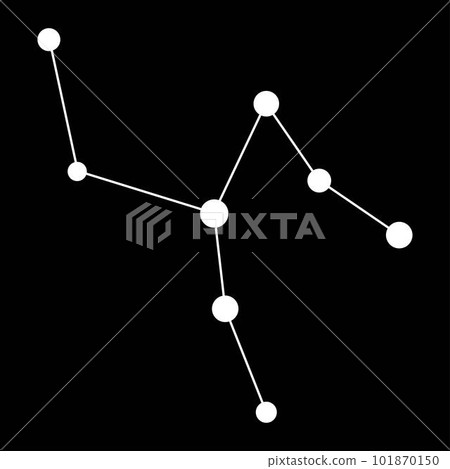 Camelopardalis constellation map. Vector illustration. 101870150