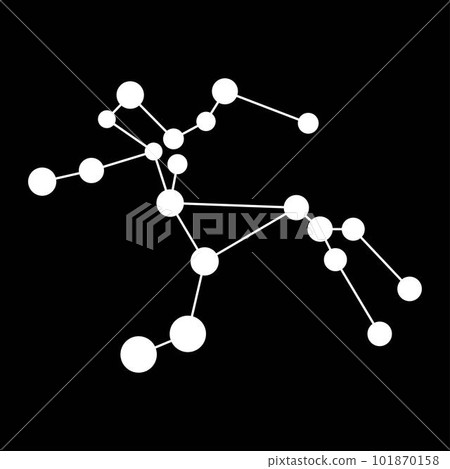 Centaurus constellation map. Vector illustration. 101870158