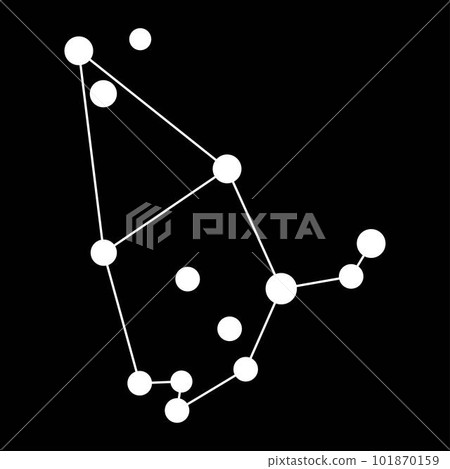 Cepheus constellation map. Vector illustration. 101870159