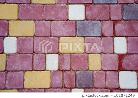 surface texture Paving slabs made of bricks  101871249