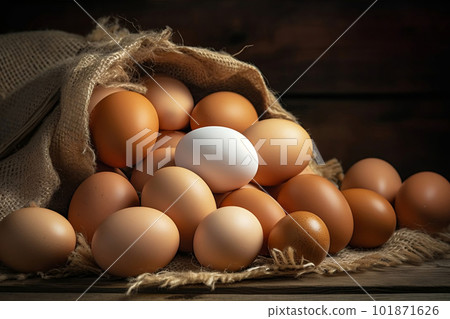 Organic Farm Fresh Eggs Straight From the Coop. created with Generative AI 101871626