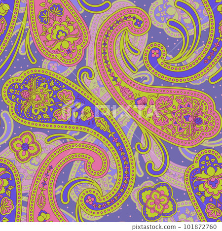Paisley Ethnic Floral Hand Drawn Seamless Pattern Paisley Ethnic Floral Hand Drawn Seamless Pattern 101872760