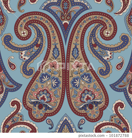 Paisley Ethnic Floral Hand Drawn Seamless Pattern Paisley Ethnic Floral Hand Drawn Seamless Pattern 101872788