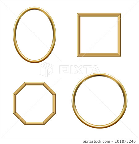 Round classic golden vintage picture frame oval and ring Round classic golden vintage picture frame oval and ring 101873246