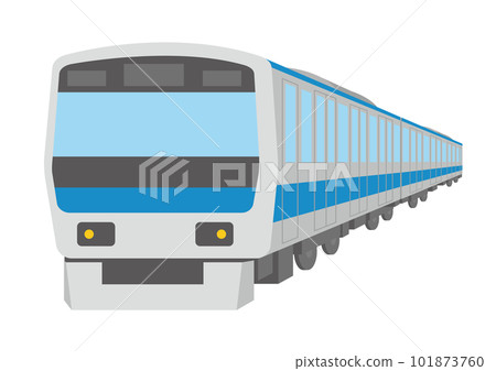 簡單的藍色火車illustration_1 101873760