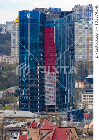 Kyiv, Ukraine - April 24, 2023: The streets of Kyiv city. Kyiv, Ukraine - April 24, 2023: The streets of Kyiv city. 101874846