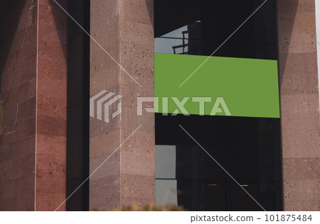 Mockup of street store template signboard - copy space and empty space for advertising Mockup of street store template signboard - copy space and empty space for advertising 101875484