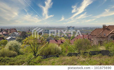 Uzhhorod cityscape, Ukraine. Uzhhorod cityscape, Ukraine. 101875690