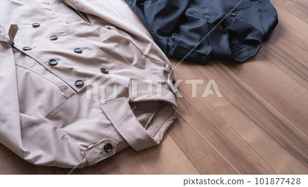 黑色和米色風衣 101877428