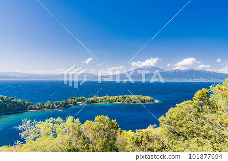 (Shizuoka Prefecture) Mt. Fuji over Oceanazaki (Osezaki) (Shizuoka Prefecture) Mt. Fuji over Oceanazaki (Osezaki) 101877694