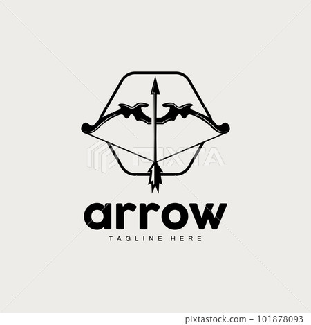 Arrow Logo, Bow Arrow Minimalist Simple Design, Archer Vector, Templet Illustration Symbol Icon 101878093