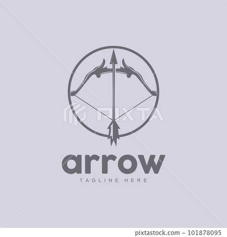 Arrow Logo, Bow Arrow Minimalist Simple Design, Archer Vector, Templet Illustration Symbol Icon 101878095