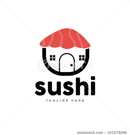 Sushi Logo, Japanese Fast Food Design, Vector Icon Template Symbol Sushi Logo, Japanese Fast Food Design, Vector Icon Template Symbol 101878096