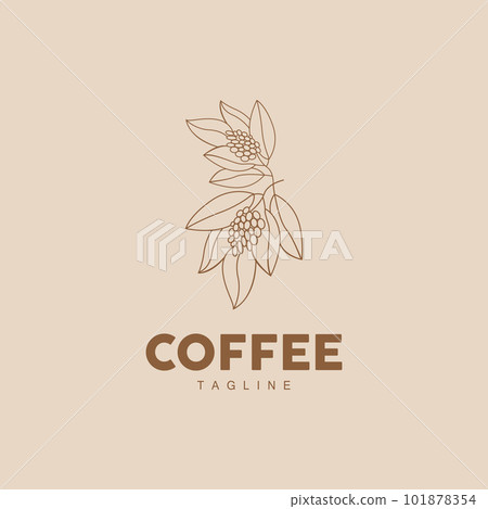 Coffee Logo, Coffee Tree Design, Cafe Drink Vector, Icon Brand Illustration Symbol Coffee Logo, Coffee Tree Design, Cafe Drink Vector, Icon Brand Illustration Symbol 101878354
